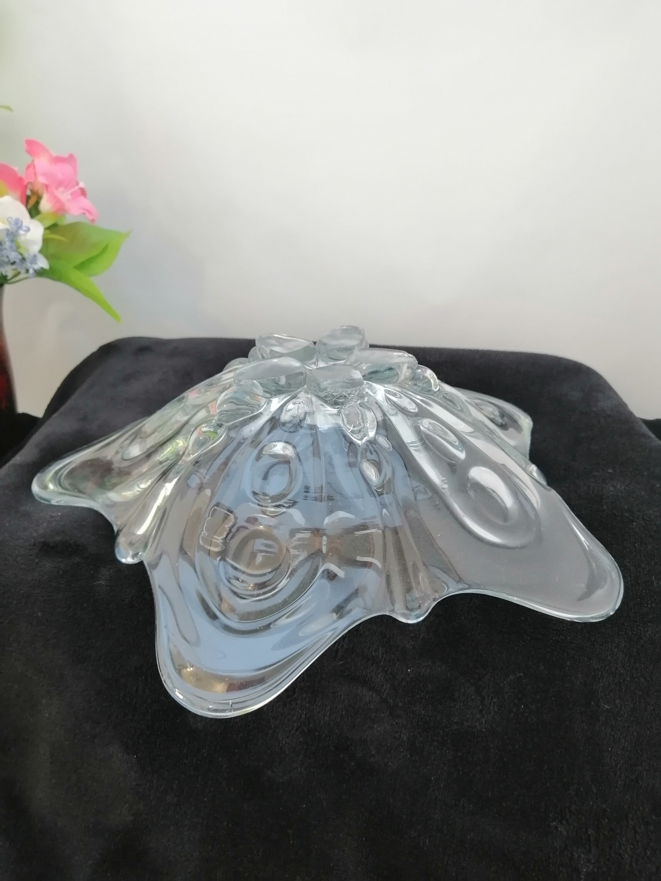GRAND VASE EN Cristal Gravé Ancien EUR 99,50 - FR