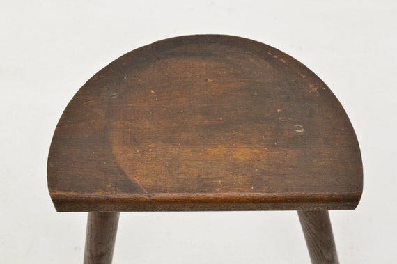 ヴィンテージ フランス製 軽量 木製 無地 D スツール スツール 植物