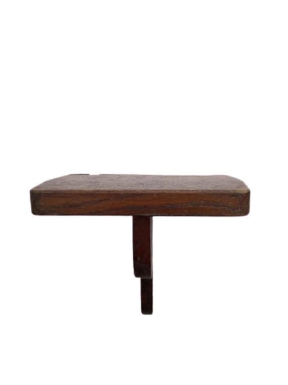 Vintage Heavy Wooden Shelf Ornament Stand Vase Display Farmhouse Rustic Cottage Decor Photos Decorat