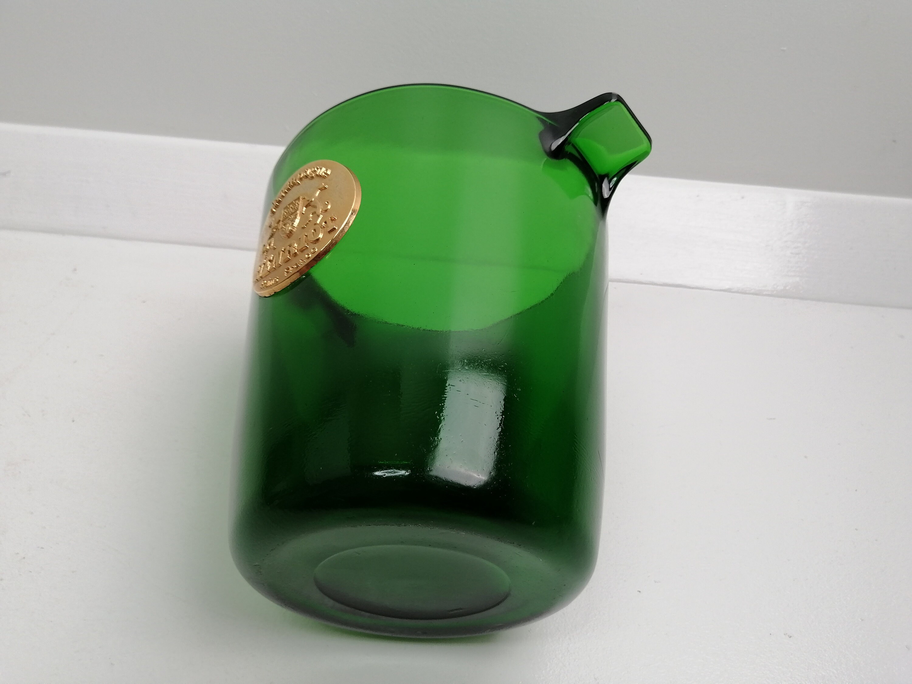 French Vintage HENRIOT Champagne Bucket Green Glass Ice Bucket Etsy