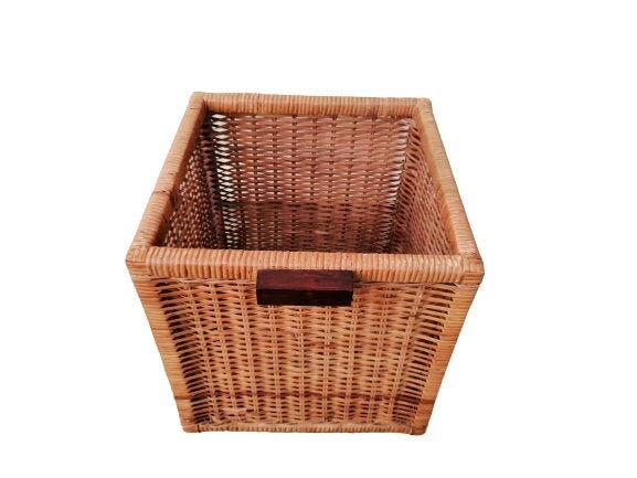 Vintage Wicker Basket Boho Enfant Jouet Entrepôt Organisateur Salle de Bains Chambre Bain Salon Ferm