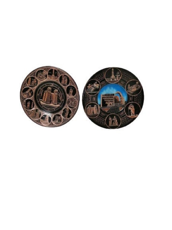 Vintage Wall Plaques Hanging Takkista Decor Room Metal Hang Decorative Gift Idea Circa 1990S/Chez Ra