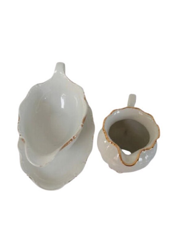 Vintage Porcelain Gravy Boat Milk Cream Jug Seltmann Weiden Bavaria W. Germany Sauce Tableware White