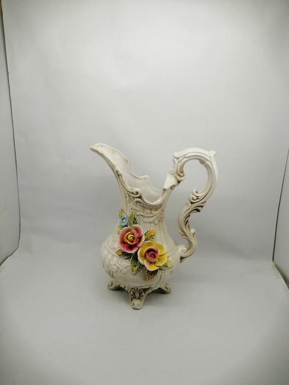 Vintage Porcelain Italy LCS R. Capodimonte Hand Crafted Vase