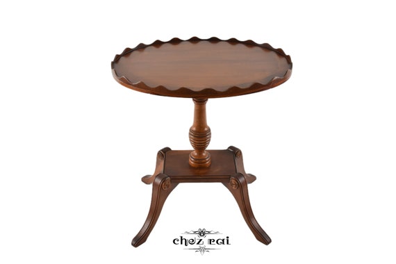 Vintage English Bevan Funnell Reprodux Oval Mahogany Pedestal Wine