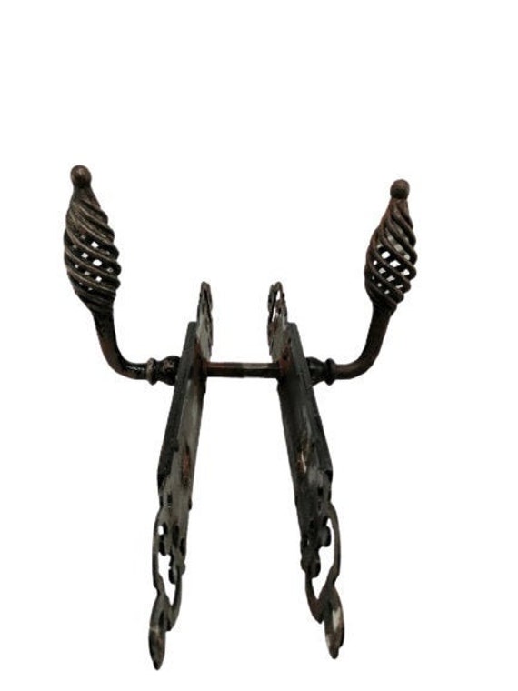 Vintage French Traditional Door Handles Black Cast Iron Door Etsy