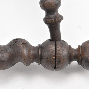 Antique Wooden Stool – Barley Twist Legs, Rustic Home Decor image 10