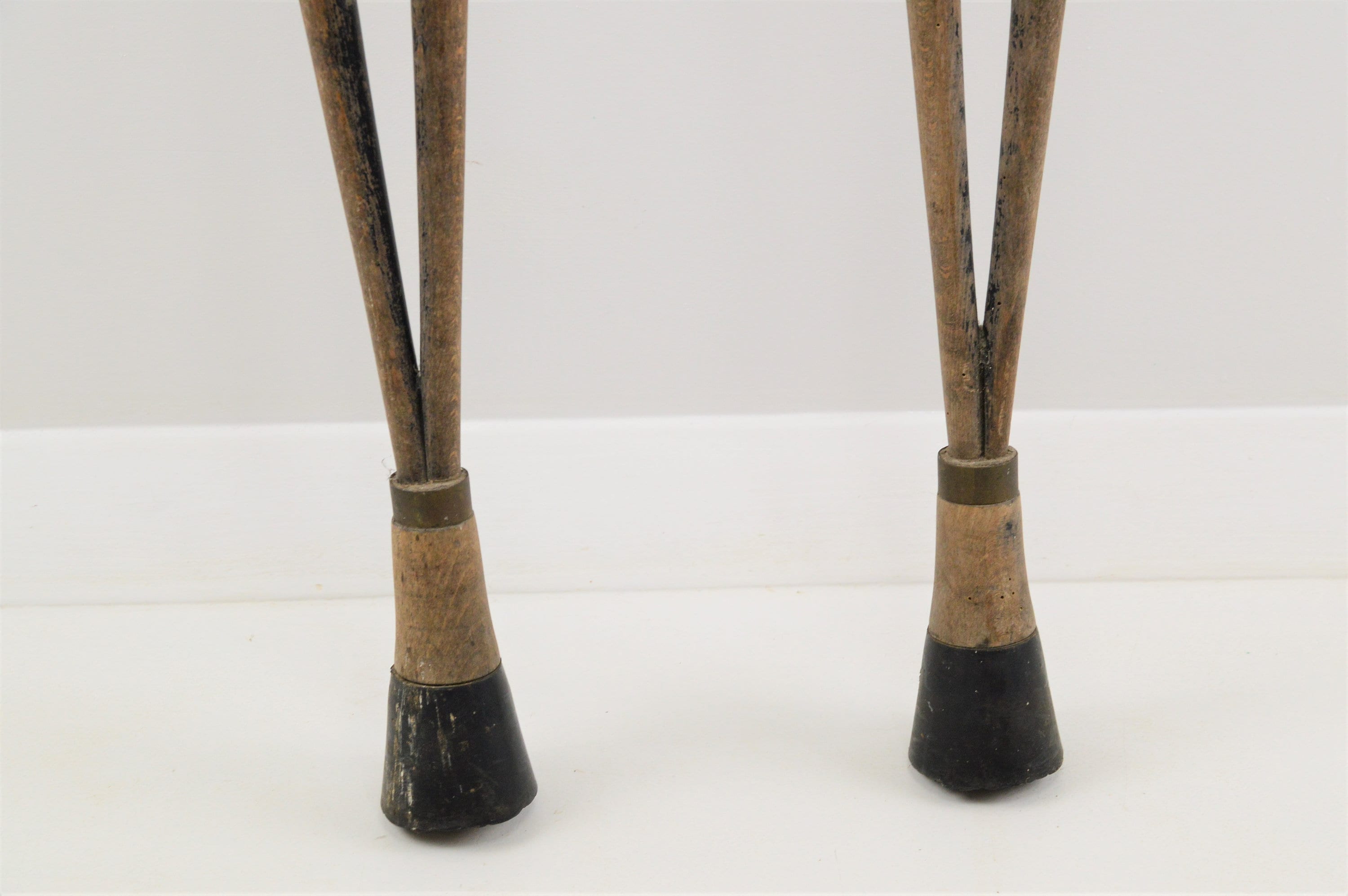 Vintage French Found Crutches Walking Aid Wooden Wood Prop Etsy