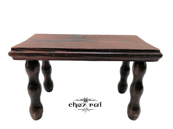 Vintage Français Found Wooden Mini Bench Plantpot Stand Footrest Display Step Farmhouse Rustic Count