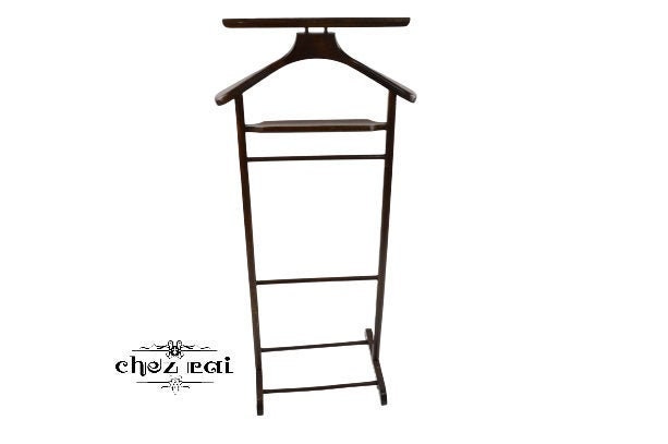 Vintage Valet de Chambre Butler Stand Wooden Clothes Hanger Costume Bedroom Hotel Decor Storage Offi