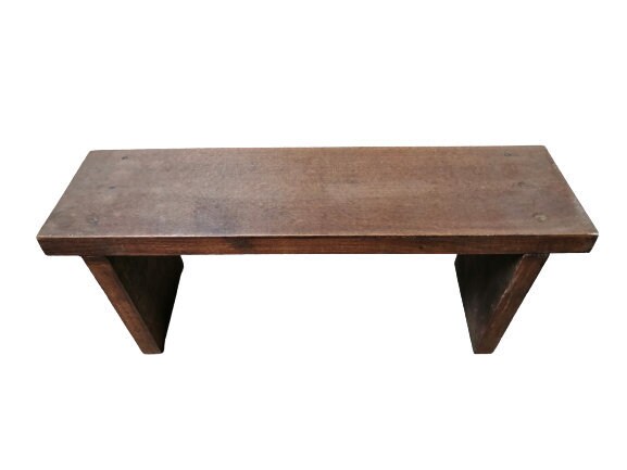 Vintage Français Wooden Step Footstool Footrest Petit Banc Angled Foot Stool Rest Wood Decorative Fa