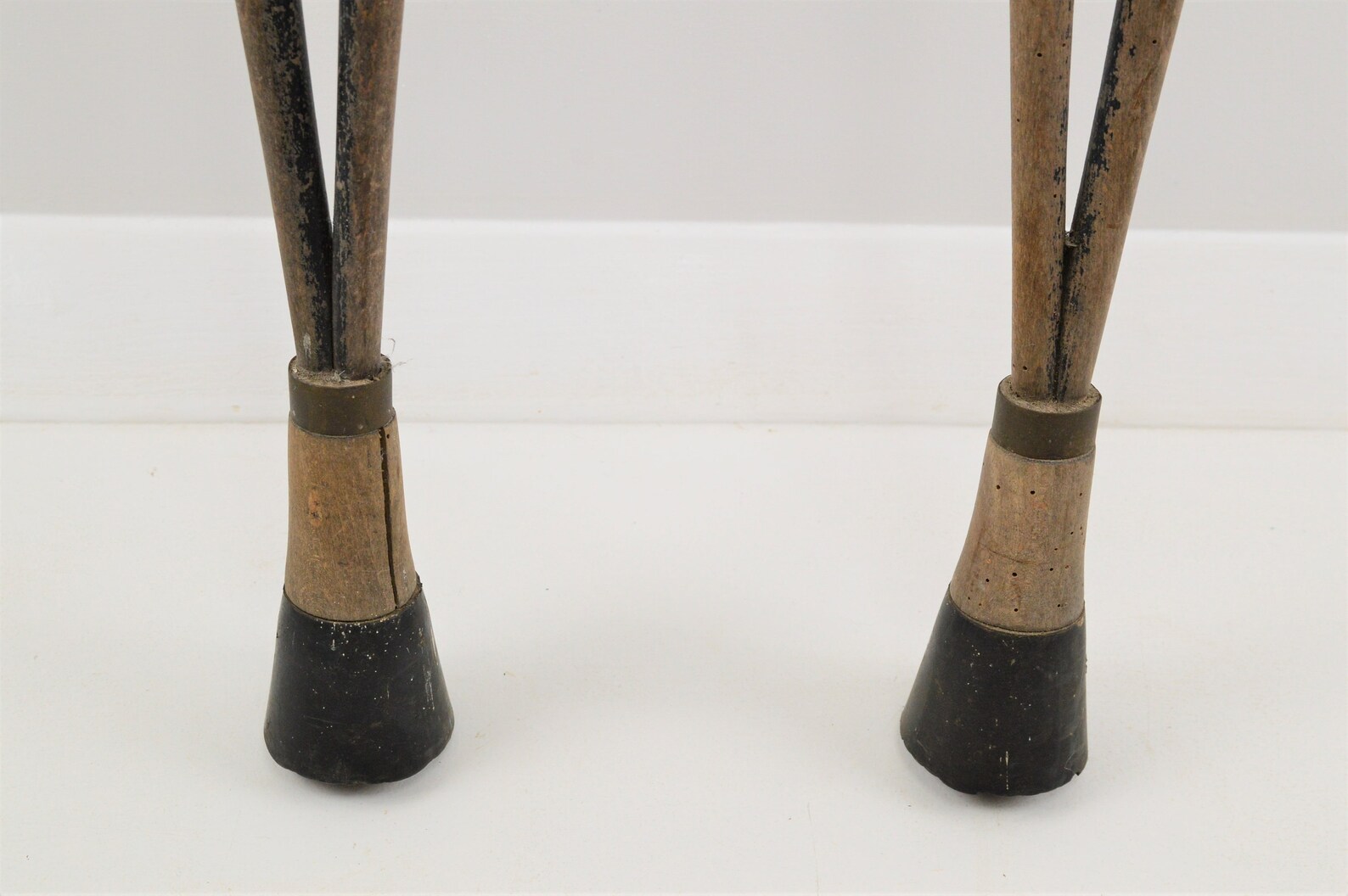 Vintage French Found Crutches Walking Aid Wooden Wood Prop Etsy