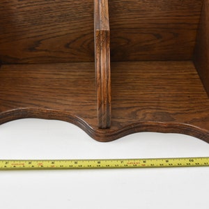 Vintage French Oak Hardwood Heavy Triple Corner Shelf Wall Display Unit Wall Fixing Hanging Ornament Farmhouse Display Rack / Chez Rai image 10