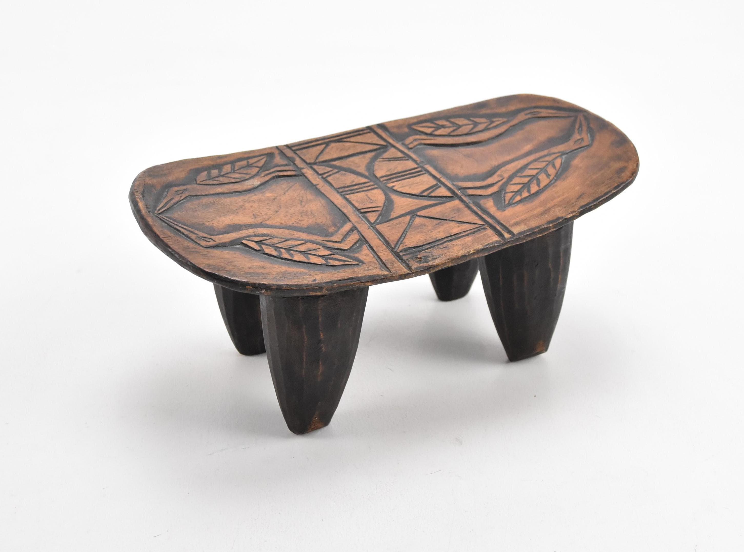 セヌフォスツール風 一本彫り 木製スツール 特注品 テーブル 椅子 家具