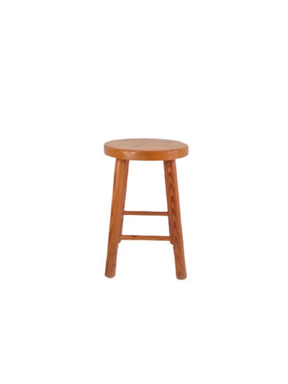 Vintage Wooden Stool Seat Pine Plant Pot Stand Kids Home Decor Wood Chair Side Bar Farmhouse Rustic 