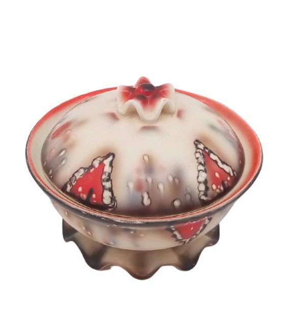 Vintage Faience Céramique Pot Shelf Display Home Decor Ware Candy Porcelaine Ornement Steady Base Co