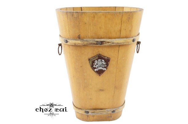 Vintage Bois Oxford Umbrella Stand Walking Stick Holder Plant Wood Hallway Storage Entryway Decor Po