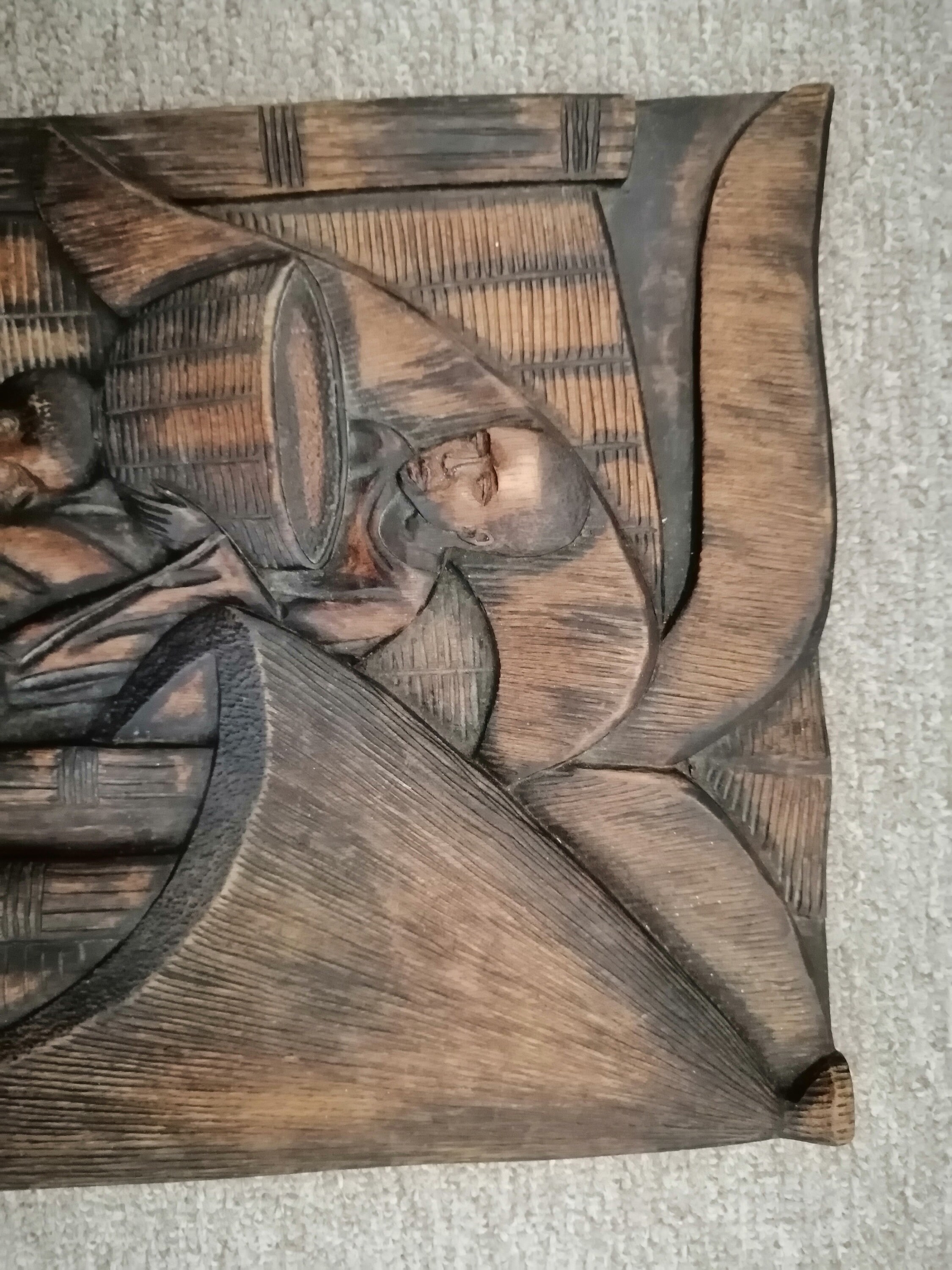 Vintage African Carved Wooden Wall Plaque Wall Hanging Wall Etsy