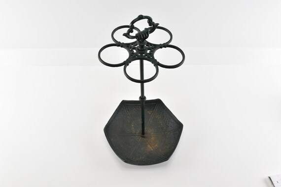 今年の新作から定番まで！ Iron Cast Heavy Vintage Umbrella Wrought Handle With Stand 傘立て
