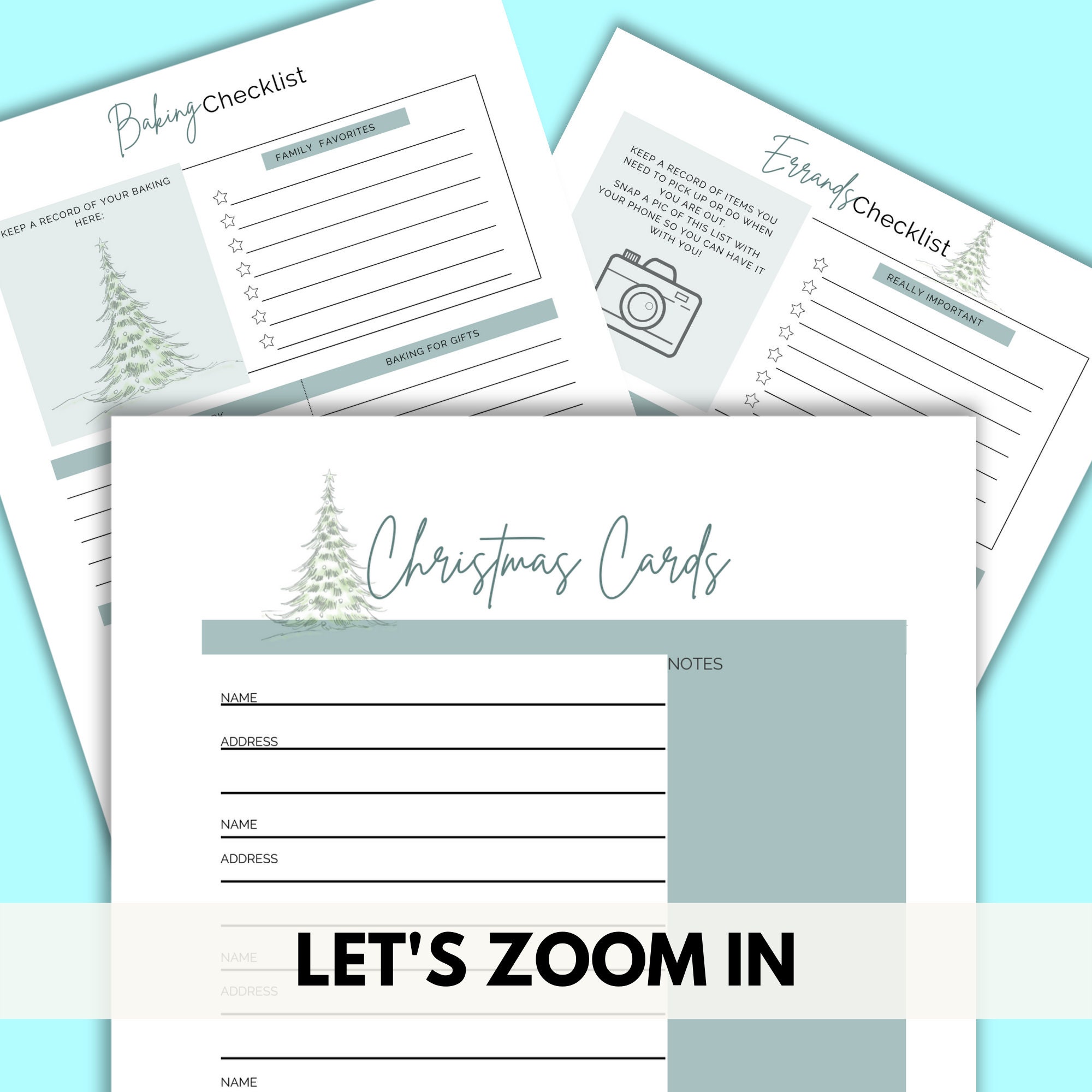 Christmas Printable Planner by Farmhouse Craftaholics - Etsy