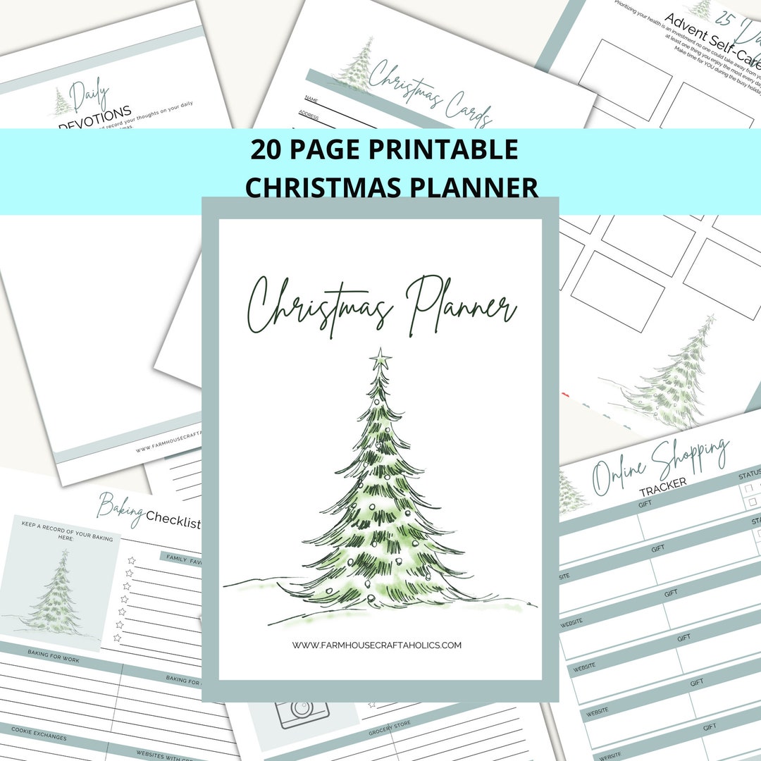 Christmas Printable Planner by Farmhouse Craftaholics - Etsy Canada