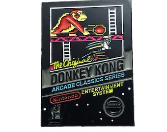 Donkey Kong Classics Nintendo NES Video Game Cover Art Enamel Pin