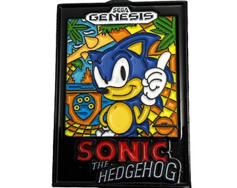 Sonic the Hedgehog SEGA Genesis Cover Art Enamel Pin