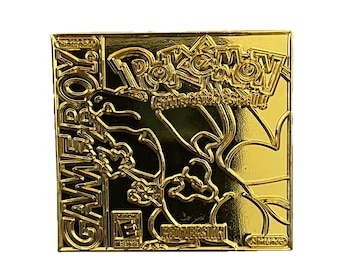 Pokemon Red Nintendo Gameboy GOLD Cover Art 1.5” Pin