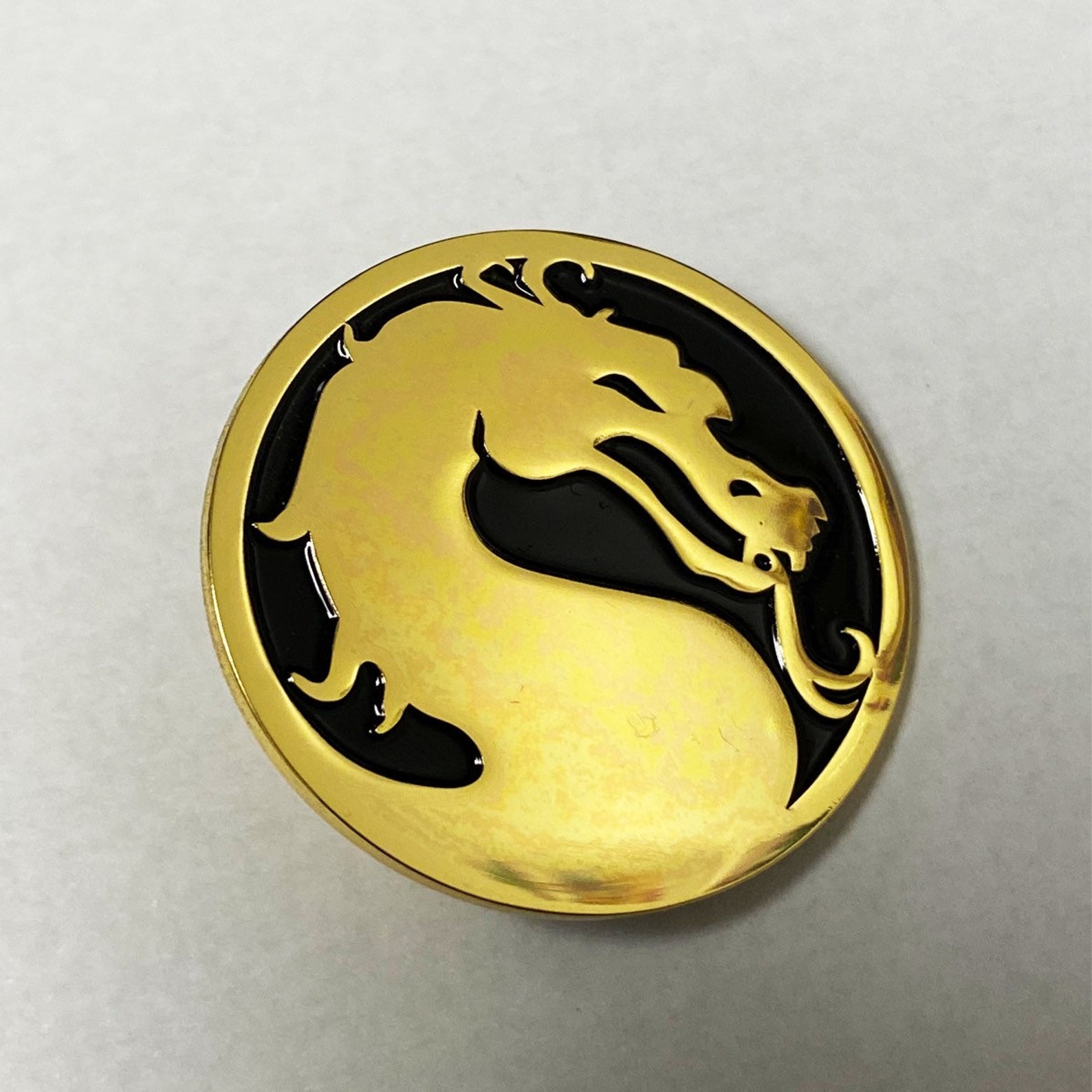 Kings Gold Mortal Kombat Logo Enamel Pin - Etsy