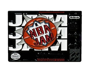 NBA JAM Nintendo SNES Cover Art Enamel Pin