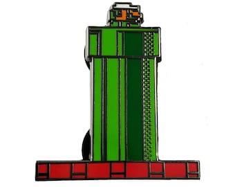 Luigi Pipe Warp Super Mario Bros NES Nintendo Enamel Pin 1.25 inch