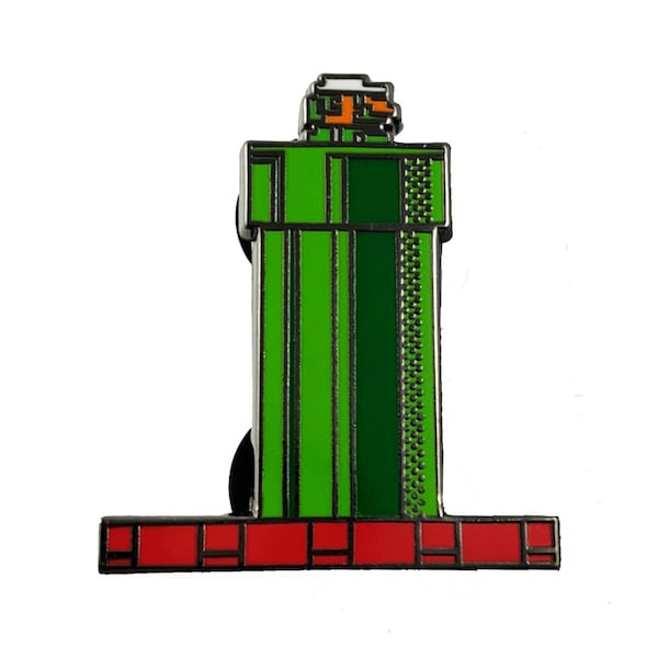 Luigi Pipe Warp Super Mario Bros NES Nintendo Enamel Pin 1.25 inch