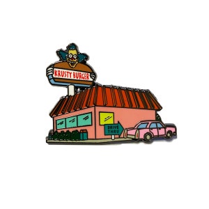 Krusty Burger Simpsons Emaille Pin 4,5 cm