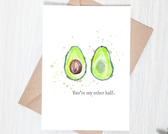 You're My Other Half, Avocado - 5x7 Card Download