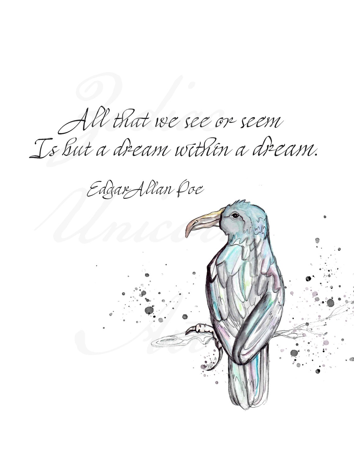 A Dream Within a Dream Edgar Allan Poe Quote Digital File Etsy