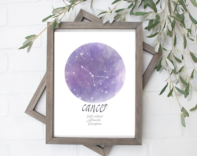 Cancer Constellation Art - Digital File - 8x10