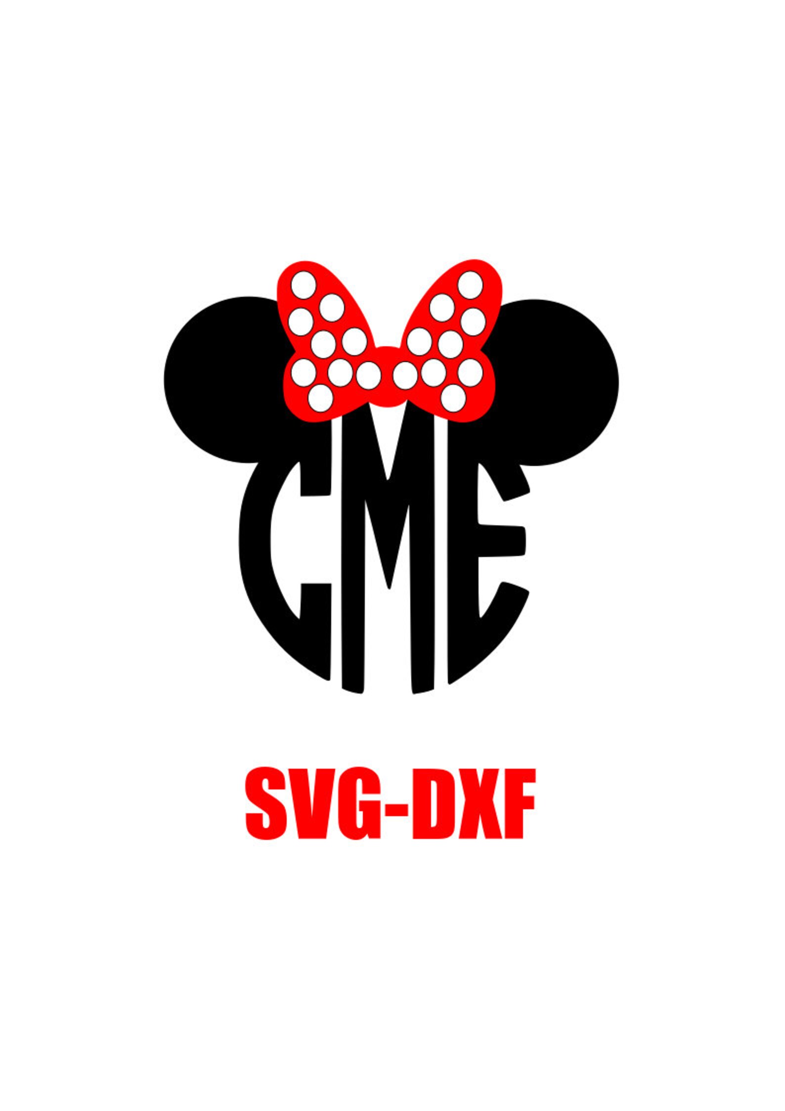 Minnie Mouse Monogram Custom Monogram Disney SVG Disney | Etsy