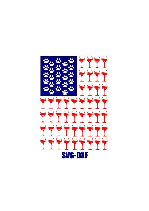 Download American Flag Svg Paw Print Svg Wine Glass Svg Patriotic Etsy 3D SVG Files Ideas | SVG, Paper Crafts, SVG File