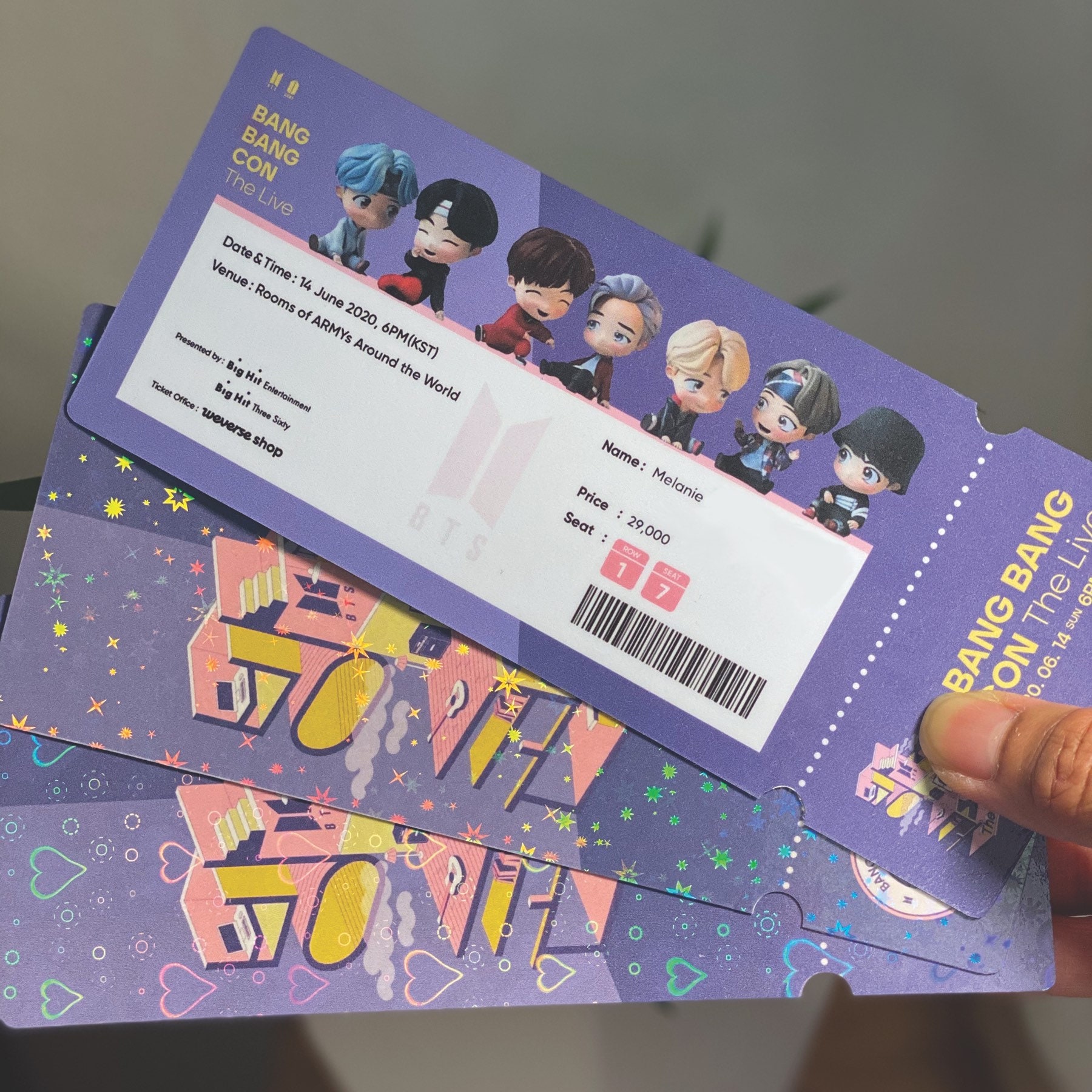 customizable bts tinytan bang bang con the live souvenir etsy