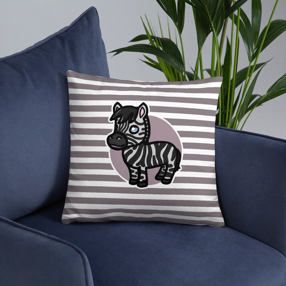 Zebra Comfort Pillow Animal Cartoon Cute Cushion - Etsy