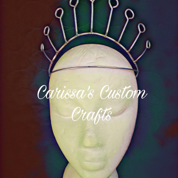 Simple Circle Crown Tiara Wire Frame Design (with Headdress Variations) - Custom Made/New