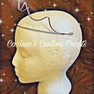 Simple Tiara Crown Headband Wire Frame Design (with Headband/Circumference Variations) - Custom Made/New