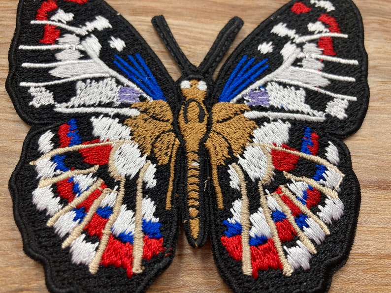 Butterfly embroidery patch. Etsy