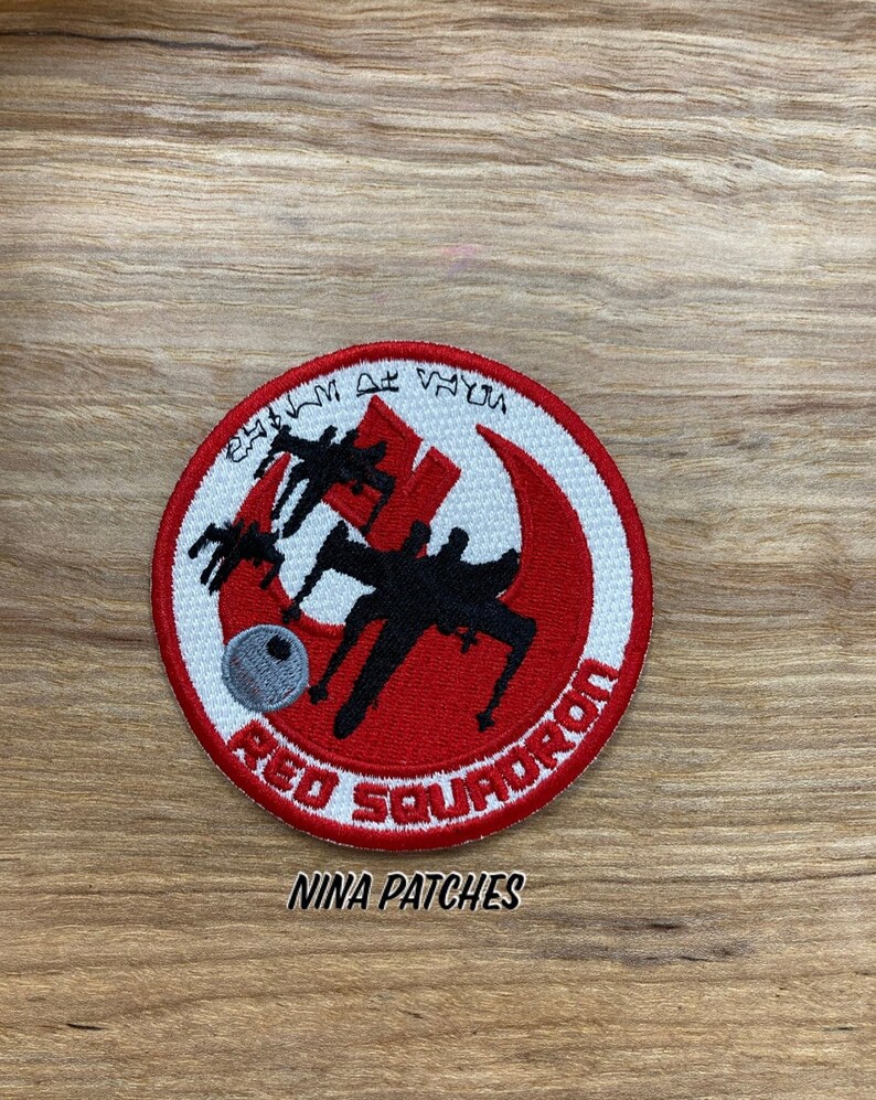 Red Squadron Inspired embroidered patch applique iron on Etsy
