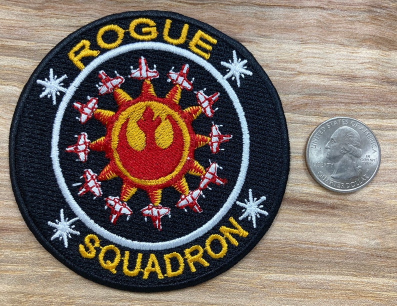 embroidered patch X-wing Rogue Squadron Inspired rebel scum applique resistance Rebel Flight Academy iron on Star Wars inspired