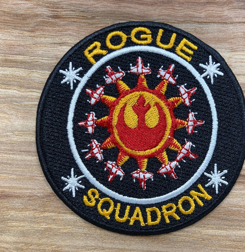 embroidered patch X-wing Rogue Squadron Inspired rebel scum applique resistance Rebel Flight Academy iron on Star Wars inspired