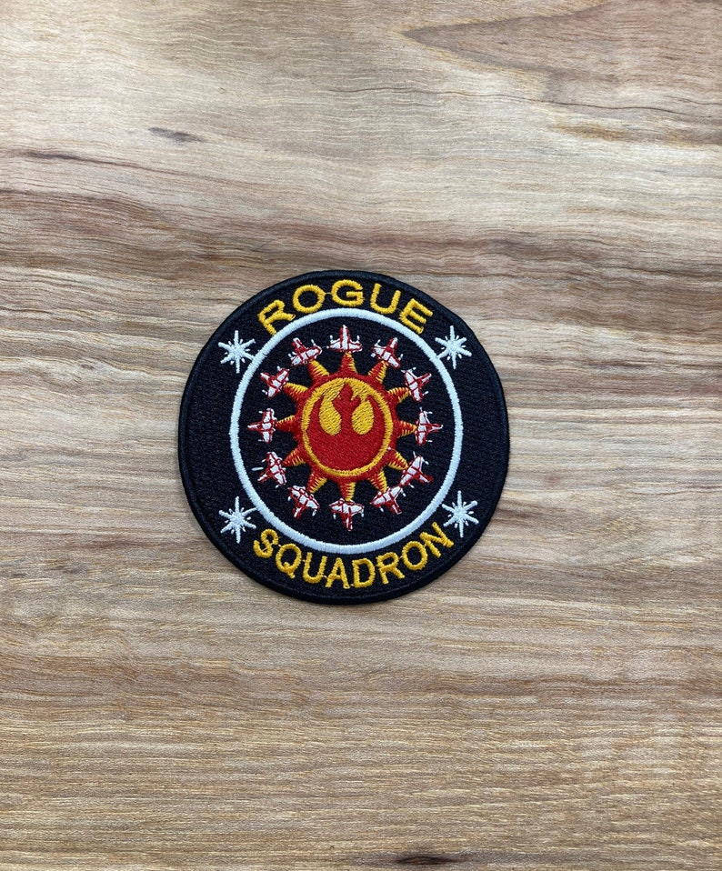 embroidered patch X-wing Rogue Squadron Inspired rebel scum applique resistance Rebel Flight Academy iron on Star Wars inspired