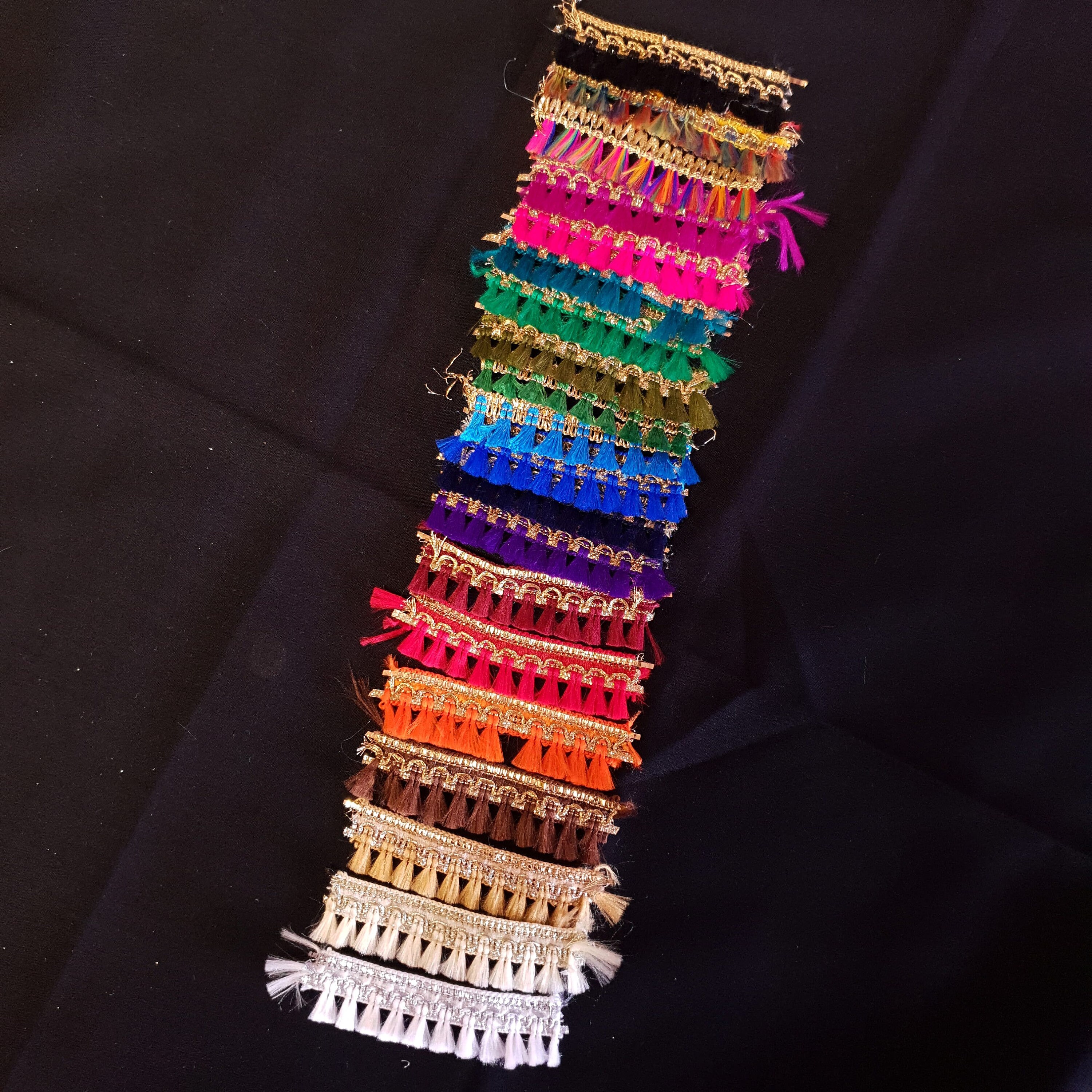 Coloured tassel lace Etsy