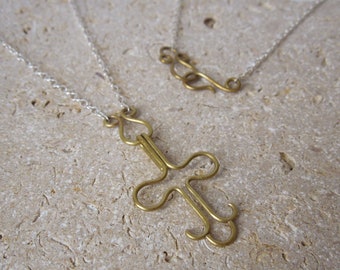 Hook and Eye Necklace - Brass