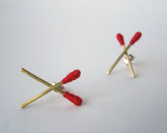 Double Mini Matchstick Earrings